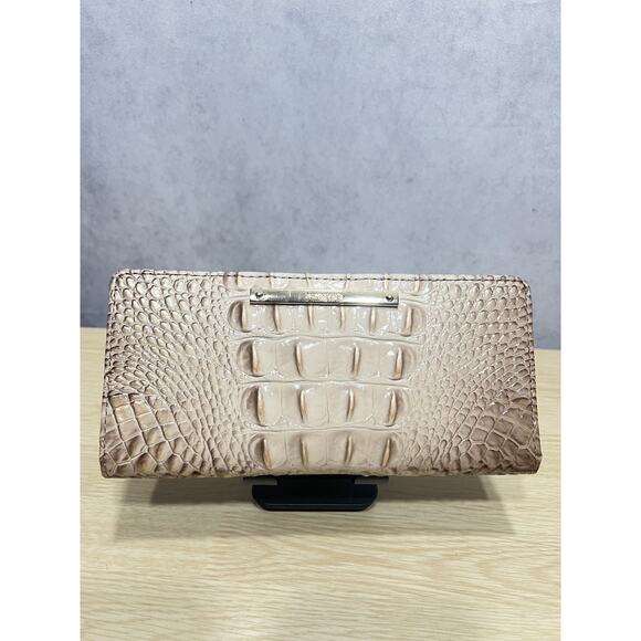 BRAHMIN ADY “SCALLOP OMBRE MELBOURNE” LEATHER WALLET-WARM NEUTRAL TONES NWOT - Picture 2 of 11